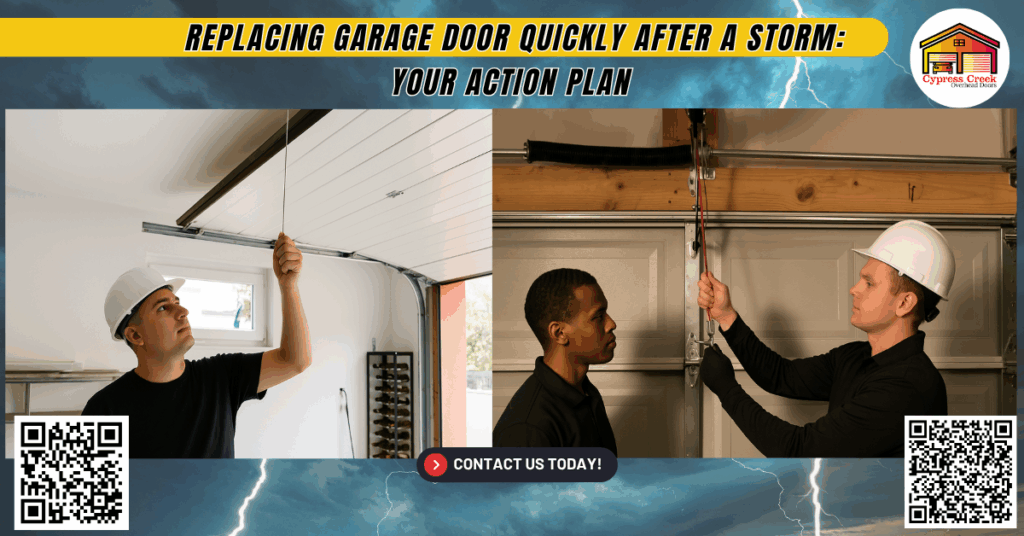 Replacing Garage Door Quickly After a Storm: Your Action Plan - Cypress Creek Overhead Doors