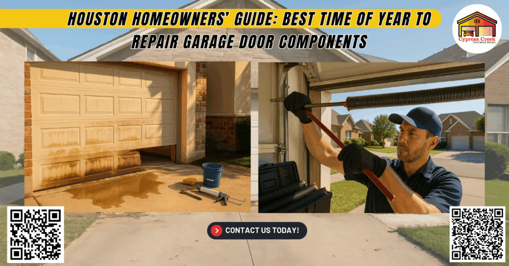 Houston Homeowners’ Guide: Best Time of Year to Repair Garage Door Components - Cypress Creek Overhead Doors