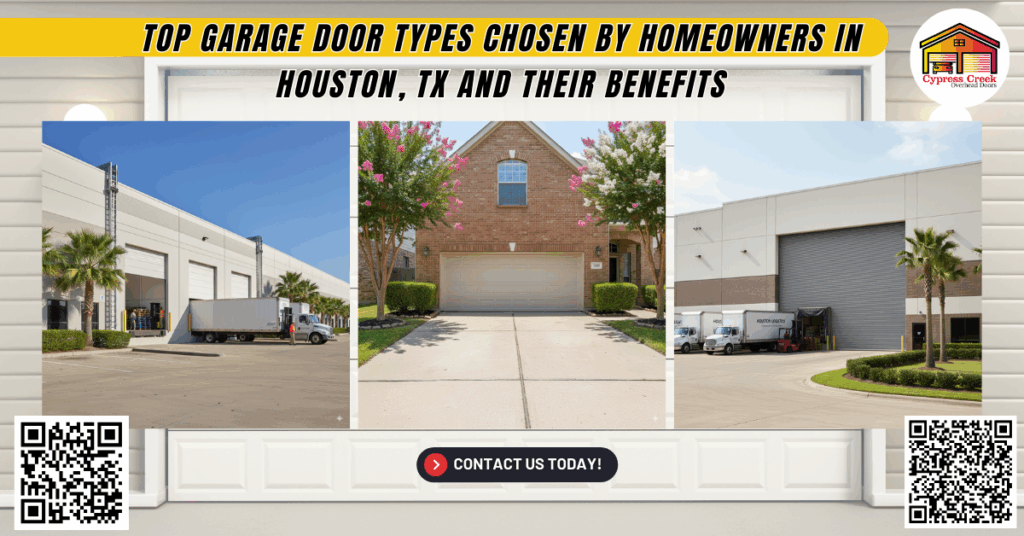 Top Garage Door Types Chosen by Homeowners in Houston, TX, and Their Benefits - Cypress Creek Overhead Doors